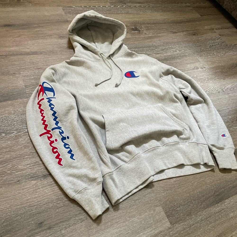Grey champion hoodie
